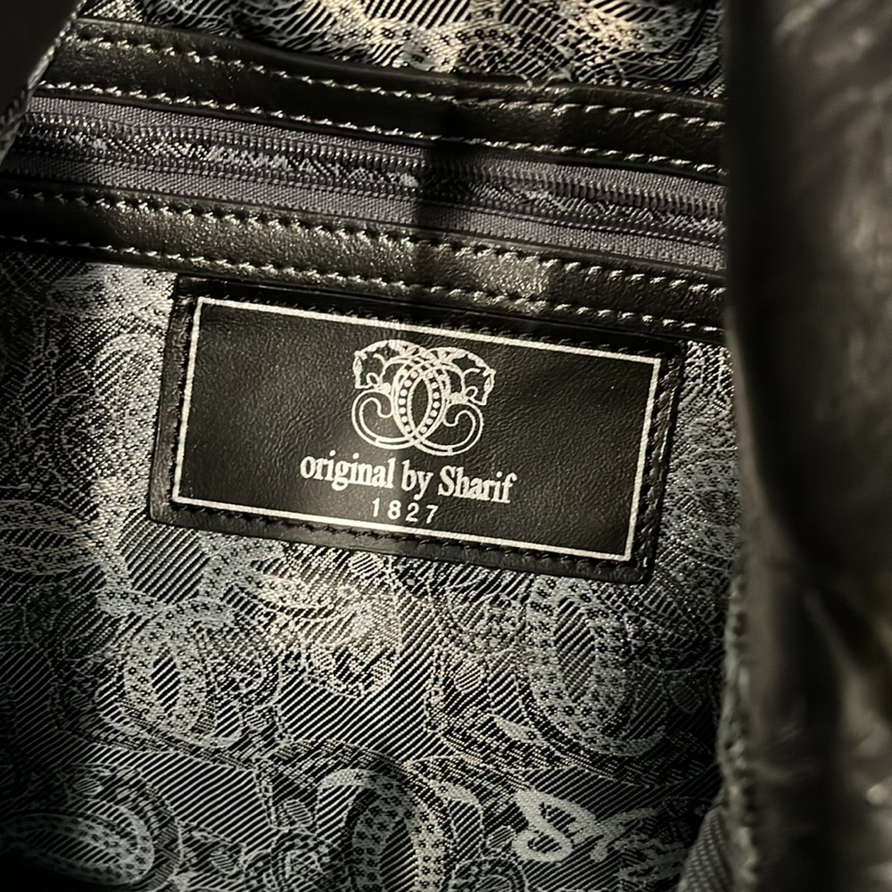 Sharif New Shoulder Gray & Black with Silver tone Hardware. Beautiful details. - Picture 14 of 16
